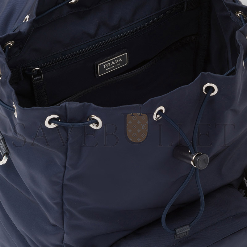 Pra*a re-nylon and saffiano leather backpack 2vz135 (45*27*17cm)